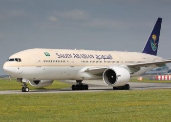 Pesawat Boeing 777 milik Saudia maskapai penerbangan nasional Arab Saudi. (Foto: Ist./ rebius).