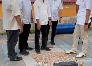 BP Batam mulai uji coba subdrain di lokasi CBD Batam Center. (Foto: Humas BP).
